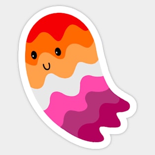 Sapphic Pride Ghost Sticker